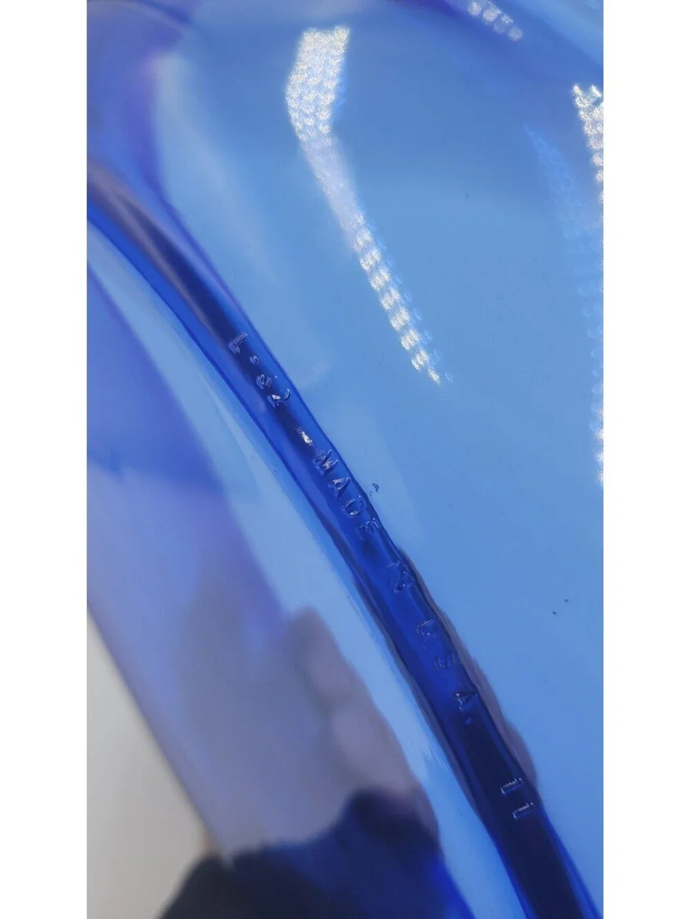 Vintage Blue Glass Oval Bowl Made in Italy – Elegant and Durable Decorative or